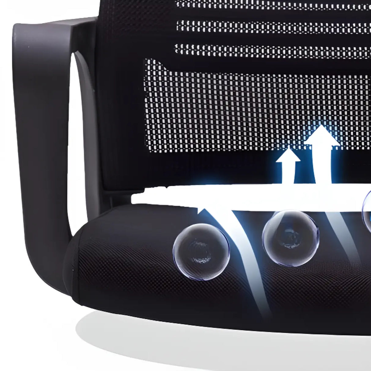 Classic Ergonomic Mesh Black Adjustable Office Chair Image - 13