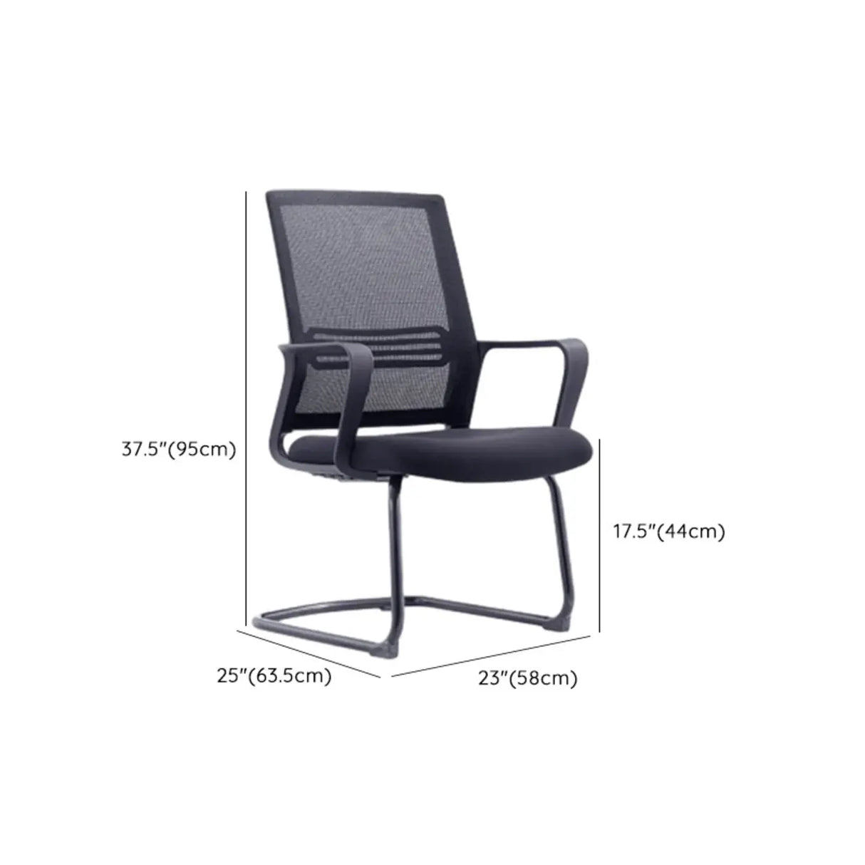 Classic Ergonomic Mesh Black Adjustable Office Chair Image - 22
