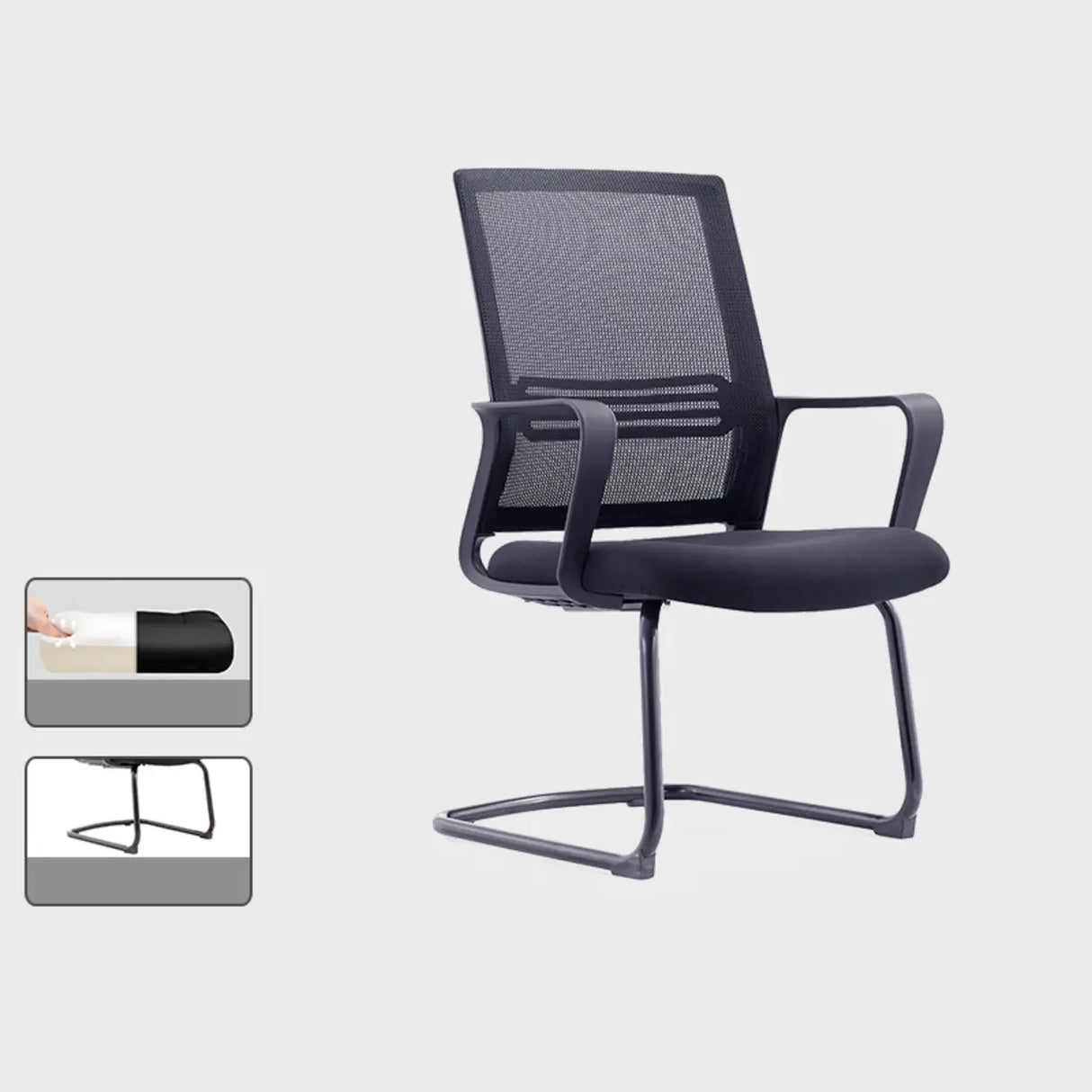 Classic Ergonomic Mesh Black Adjustable Office Chair Image - 3