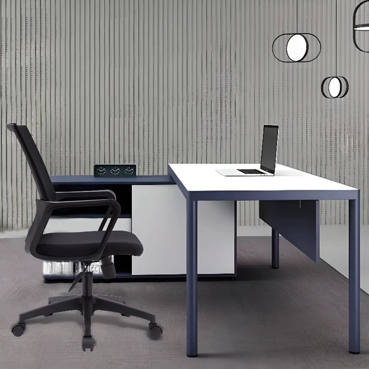Classic Ergonomic Mesh Black Adjustable Office Chair Image - 7
