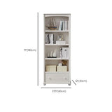 Classic French White Rectangular Wood Storage Bookcase Image - 19