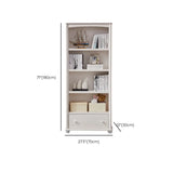 Classic French White Rectangular Wood Storage Bookcase Image - 20