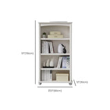 Classic French White Rectangular Wood Storage Bookcase Image - 22