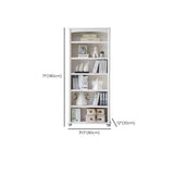 Classic French White Rectangular Wood Storage Bookcase Image - 26