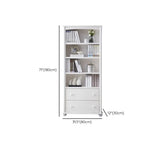 Classic French White Rectangular Wood Storage Bookcase Image - 29