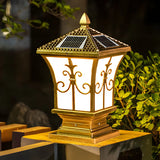 Classic Garden Decor Solar Outdoor Pillar Lantern Lamp Image - 1