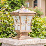 Classic Garden Decor Solar Outdoor Pillar Lantern Lamp Image - 17