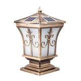 Classic Garden Decor Solar Outdoor Pillar Lantern Lamp Image - 3