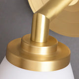 Classic Gold and Frosted Glass Vanity Light Image - 12