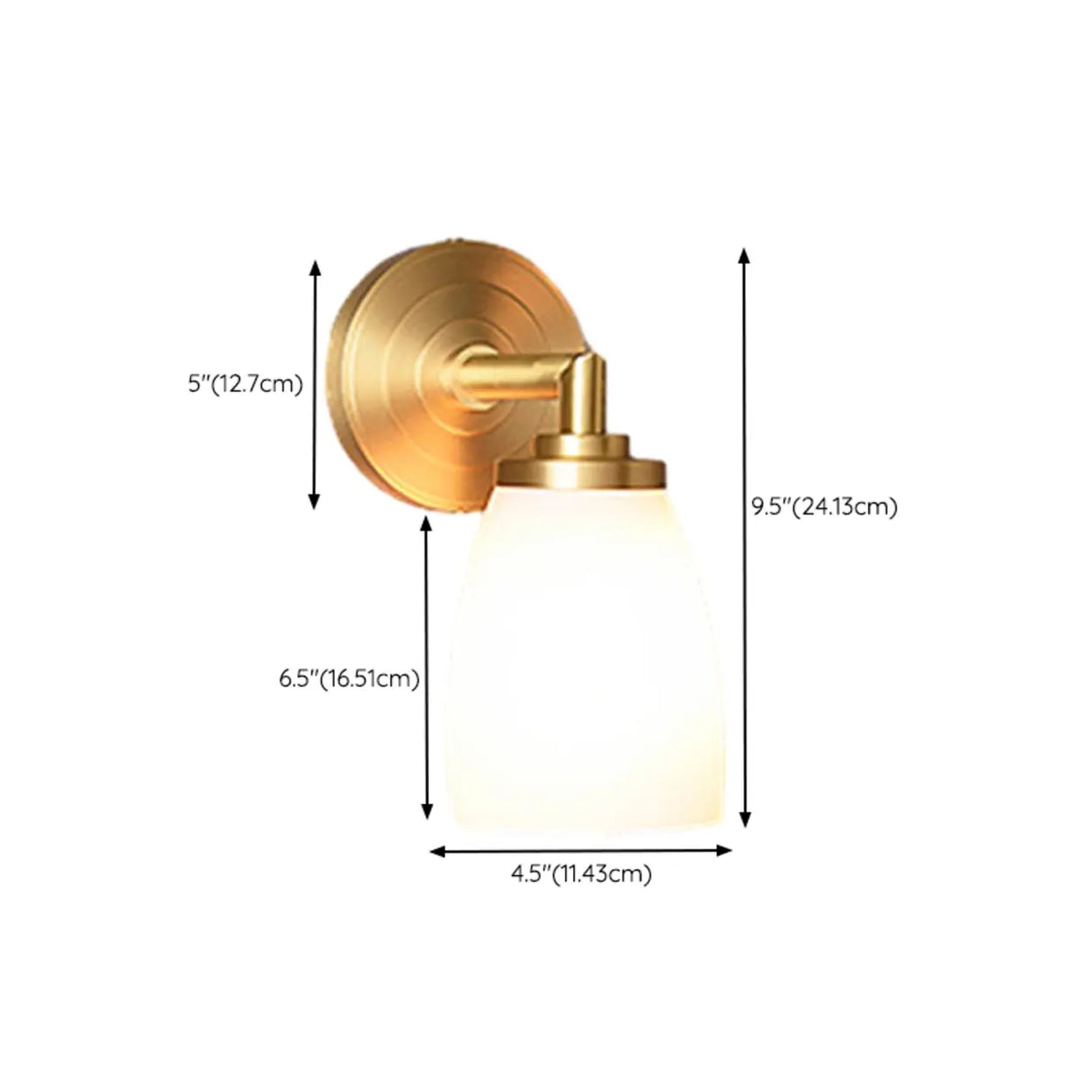 Classic Gold and Frosted Glass Vanity Light 