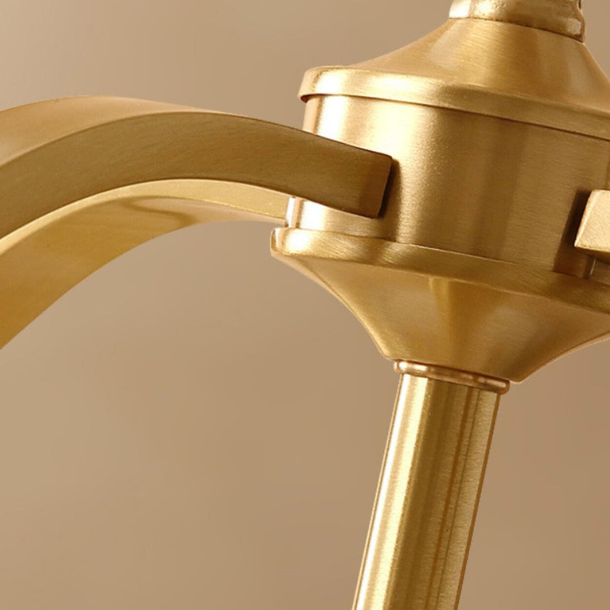 Classic Gold Drum Glass Pendant Light Chandelier Image - 11