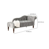Classic Green Tufted Wooden Frame Left-Arm Chaise Image - 12