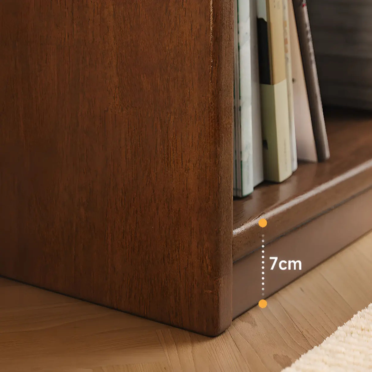 Classic Kids Low Profile Wood Brown Horizontal 3-Tier Bookshelf Image - 10