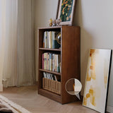 Classic Kids Low Profile Wood Brown Horizontal 3-Tier Bookshelf Image - 13