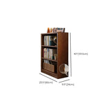 Classic Kids Low Profile Wood Brown Horizontal 3-Tier Bookshelf Image - 15