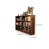 Classic Kids Low Profile Wood Brown Horizontal 3-Tier Bookshelf Image - 20