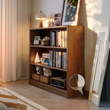 Classic Kids Low Profile Wood Brown Horizontal 3-Tier Bookshelf Image - 5