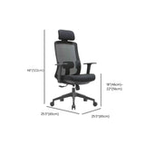 Classic Lumbar Support Black Ergonomic Mesh Office Chair Image - 13