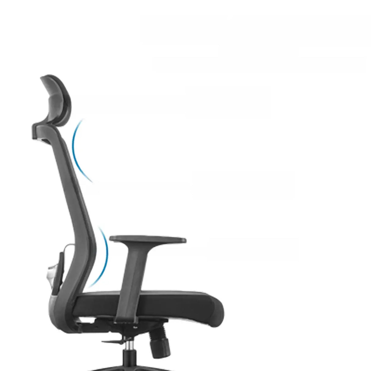 Classic Lumbar Support Black Ergonomic Mesh Office Chair Image - 3