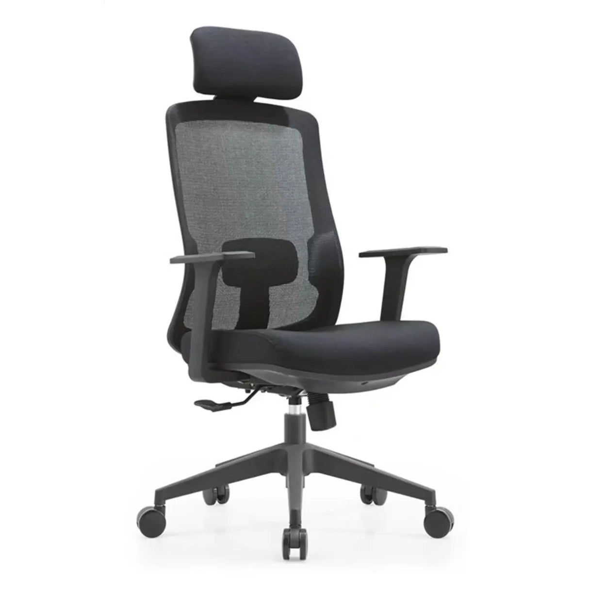 Classic Lumbar Support Black Ergonomic Mesh Office Chair Image - 5