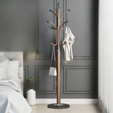 Classic Metal Gold Tall Freestanding Hall Tree with Hooks Image - 11