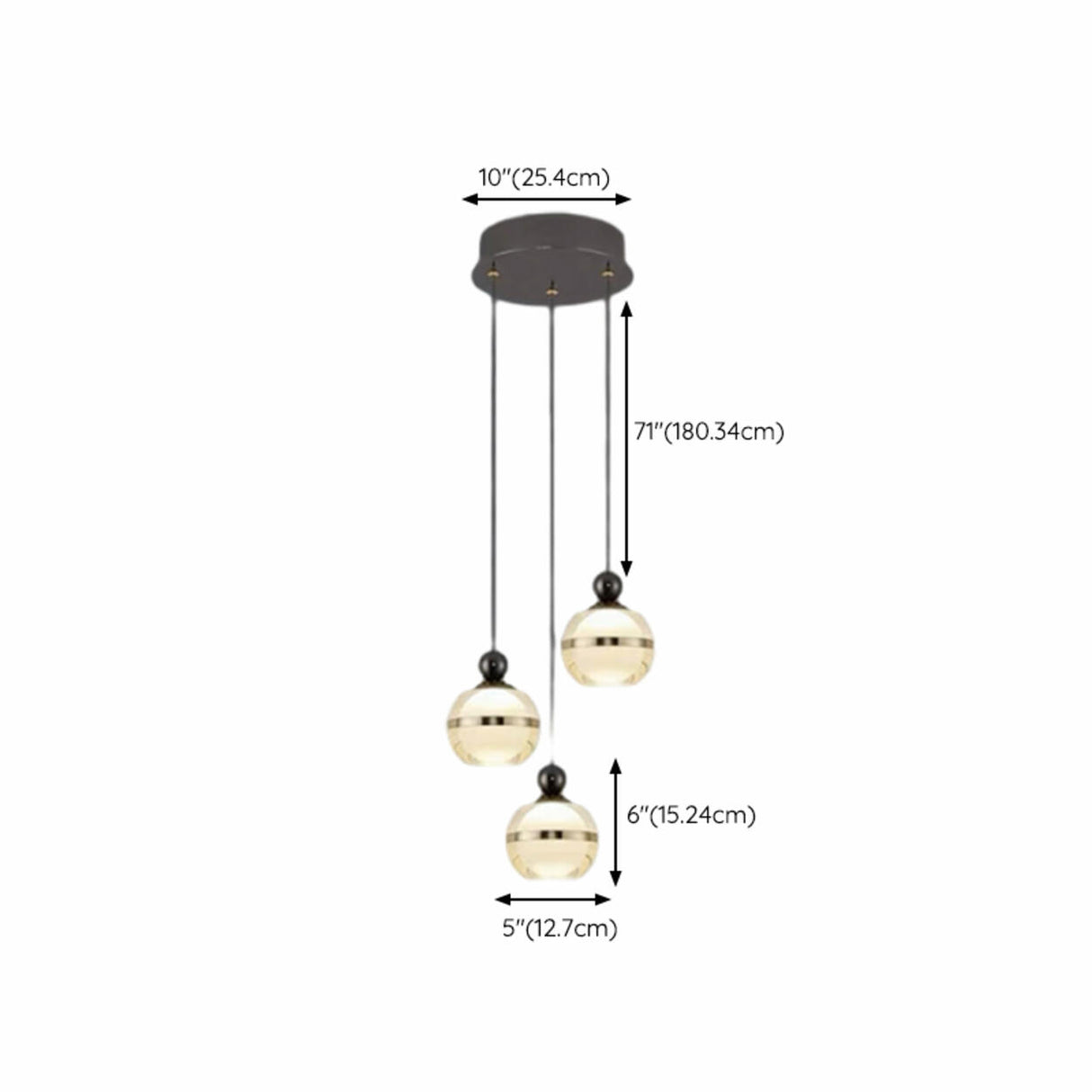 Classic Modern Globe Acrylic Pendant Light Bedroom Image - 16