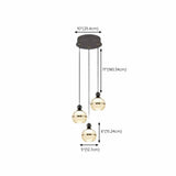 Classic Modern Globe Acrylic Pendant Light Bedroom Image - 16