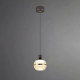 Classic Modern Globe Acrylic Pendant Light Bedroom Image - 2