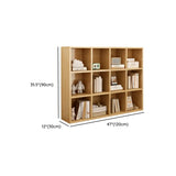 Classic Natural Finish Modular Cube Wood Bookcases Image - 21