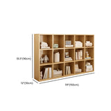 Classic Natural Finish Modular Cube Wood Bookcases Image - 22