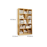Classic Natural Finish Wood Closed Organizer Bookcase Image - 13