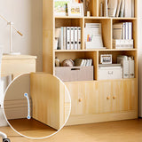 Classic Natural Finish Wood Closed Organizer Bookcase Image - 7