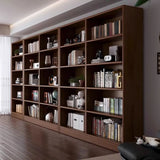 Classic Natural Finish Wood Vertical Storage Bookcase Image - 12