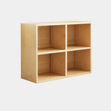 Classic Natural Finish Wood Vertical Storage Bookcase Image - 17