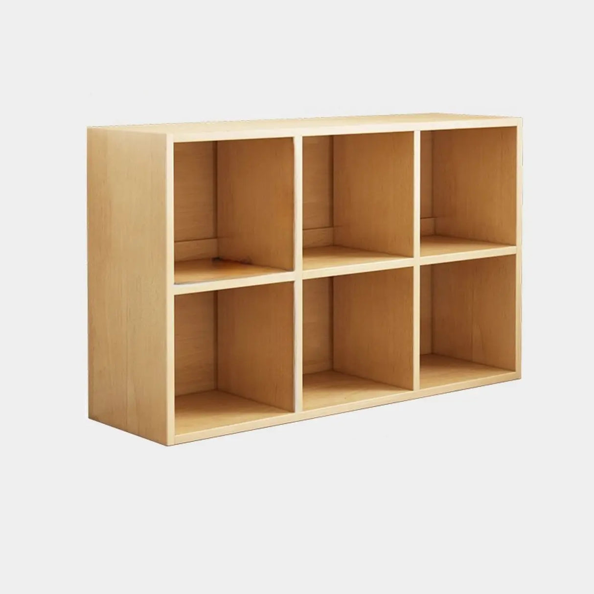 Classic Natural Finish Wood Vertical Storage Bookcase Image - 19