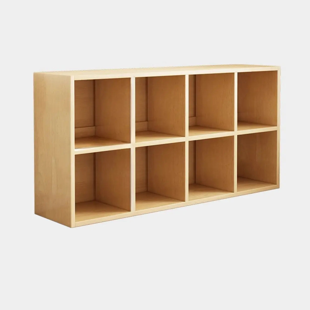 Classic Natural Finish Wood Vertical Storage Bookcase Image - 22