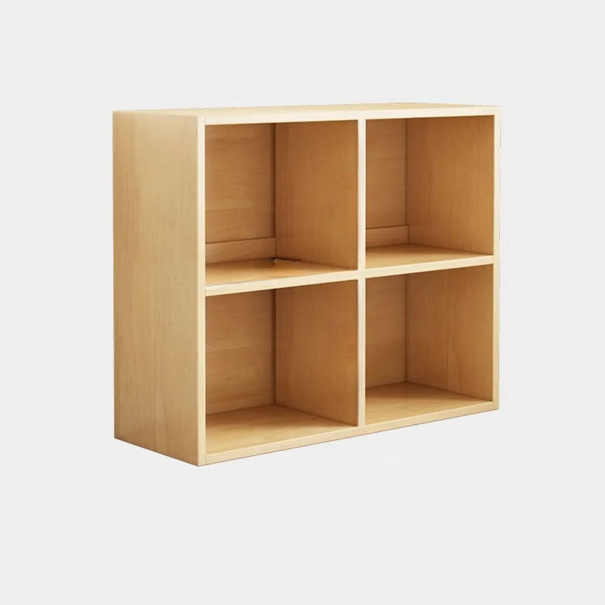 Classic Natural Finish Wood Vertical Storage Bookcase Image - 23