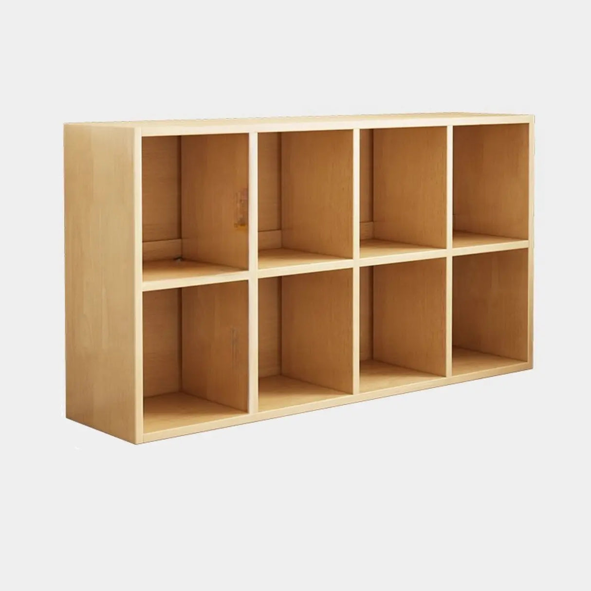 Classic Natural Finish Wood Vertical Storage Bookcase Image - 25