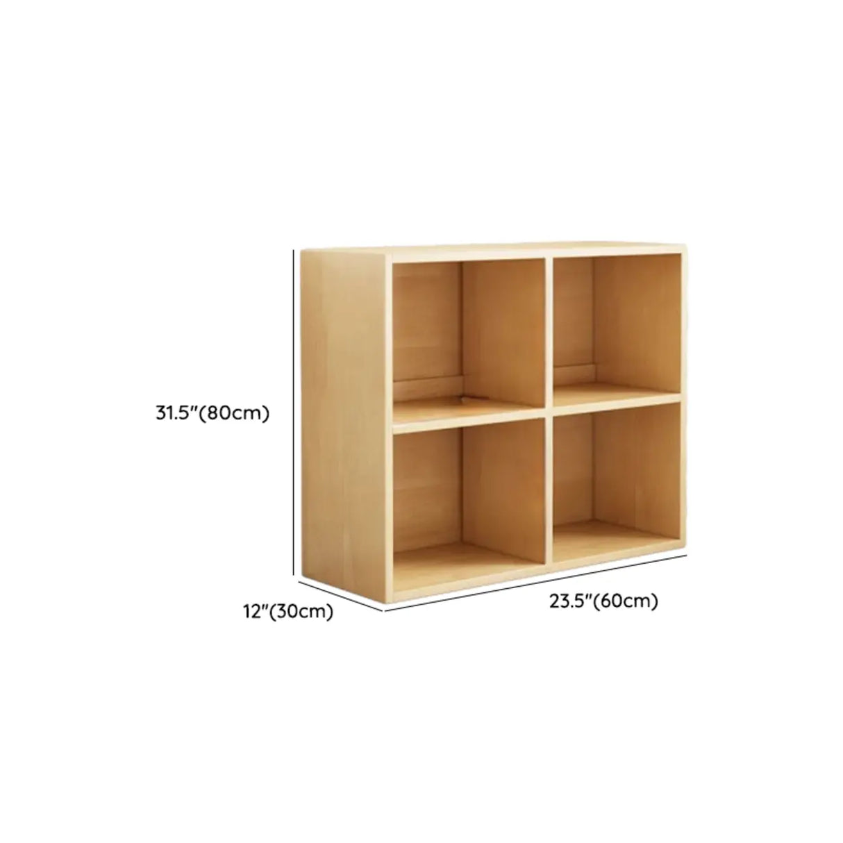 Classic Natural Finish Wood Vertical Storage Bookcase Image - 27