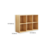 Classic Natural Finish Wood Vertical Storage Bookcase Image - 28