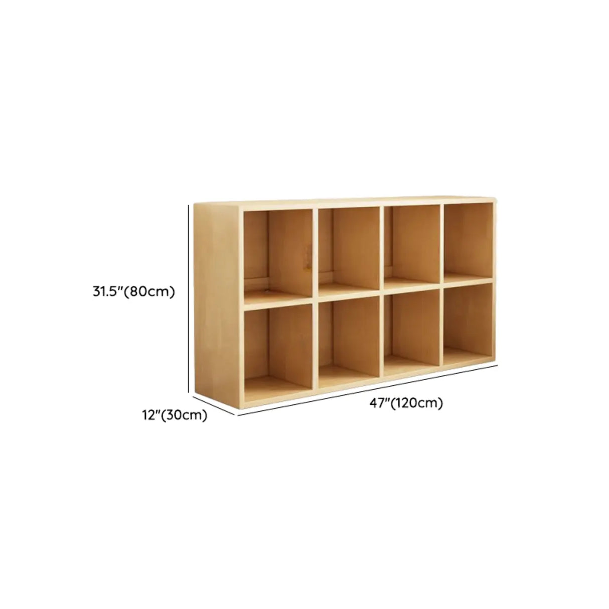 Classic Natural Finish Wood Vertical Storage Bookcase Image - 29