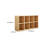 Classic Natural Finish Wood Vertical Storage Bookcase Image - 29