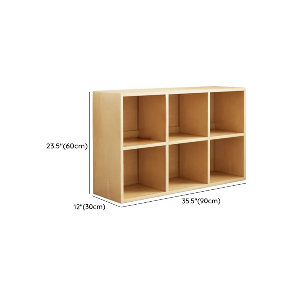 Classic Natural Finish Wood Vertical Storage Bookcase Image - 30