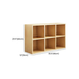 Classic Natural Finish Wood Vertical Storage Bookcase Image - 30