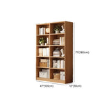 Classic Natural Finish Wood Vertical Storage Bookcase Image - 33