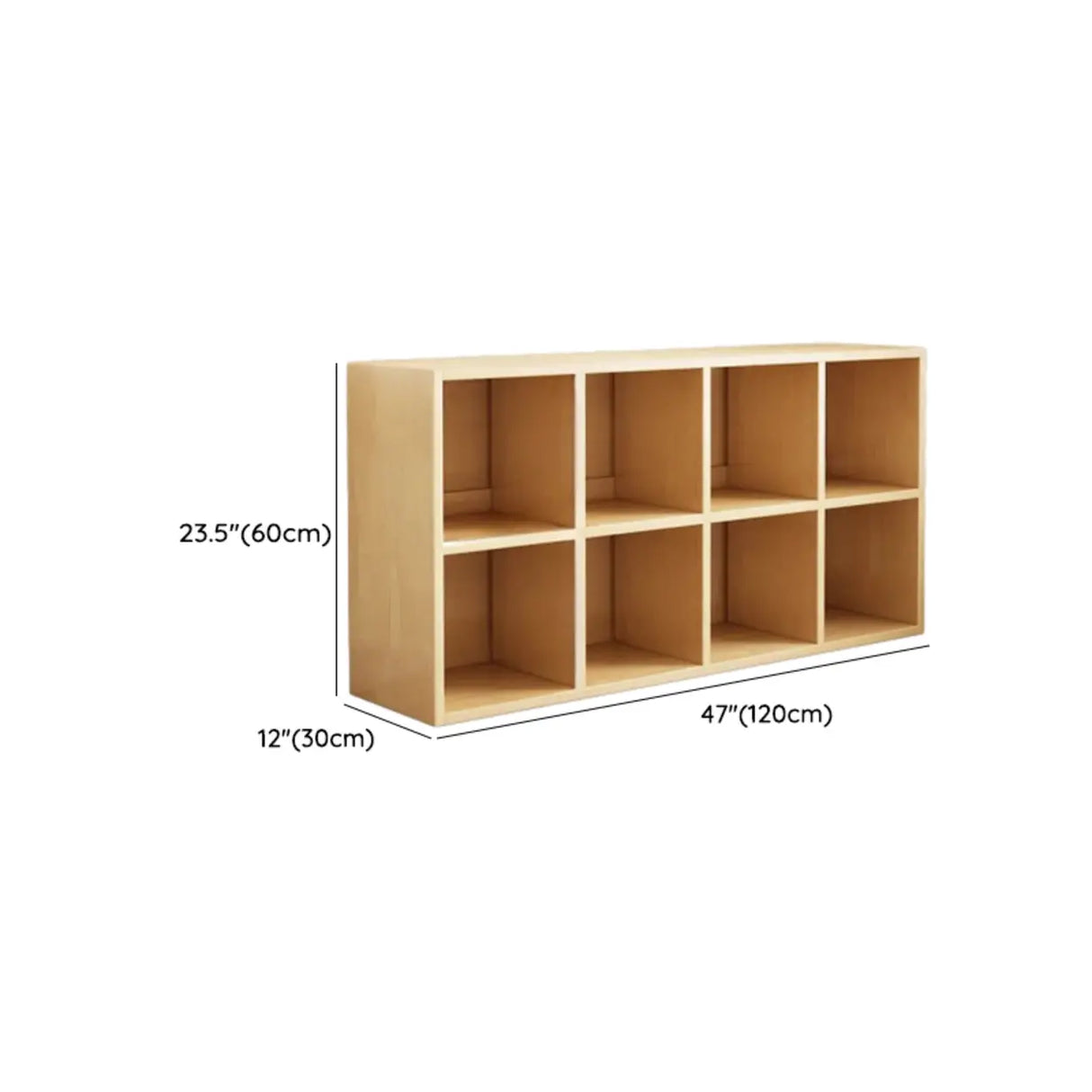 Classic Natural Finish Wood Vertical Storage Bookcase Image - 39