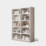 Classic Natural Finish Wood Vertical Storage Bookcase Image - 5