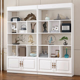 Classic Open Rectangular Wood Display Cabinet Image - 12