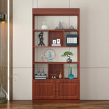 Classic Open Rectangular Wood Display Cabinet Image - 1