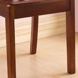 Classic Open Slatted Back Wood Standard Dining Chair Image - 11
